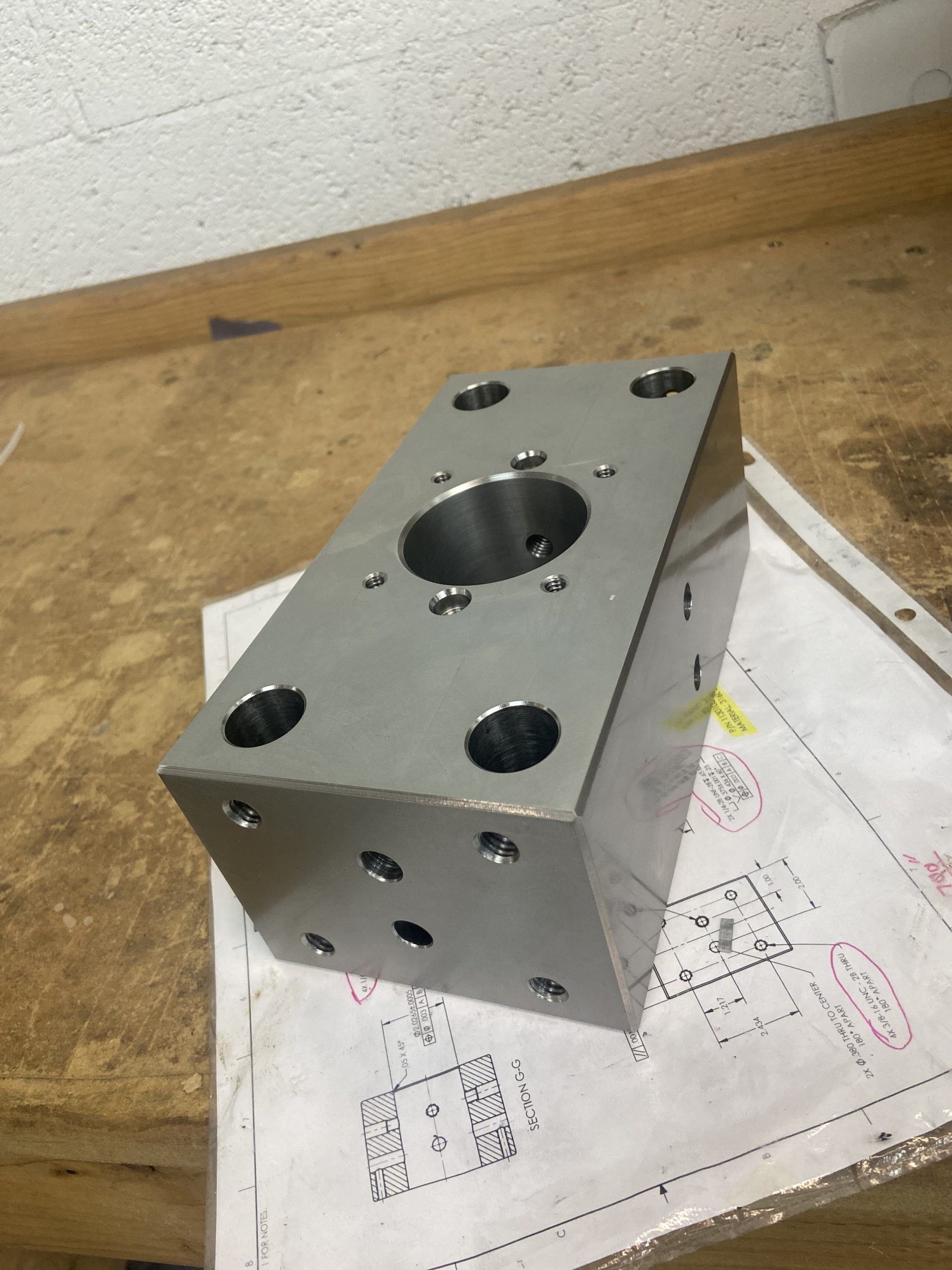Stainless steel manifold — precision CNC machined part
